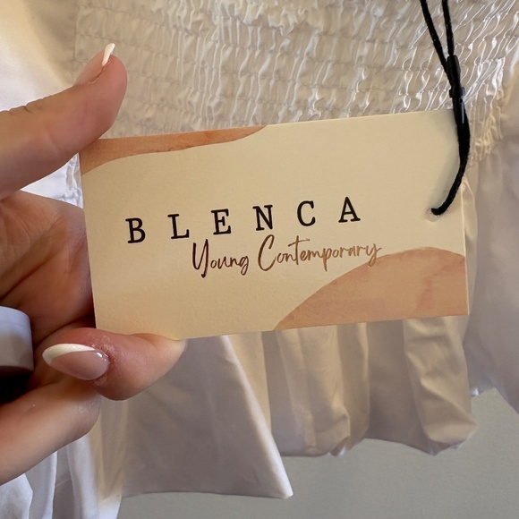 NWT BLENCA Girl-Core, Feminine Peplum Bubble Cropped Strapless Top - Picture 6 of 9